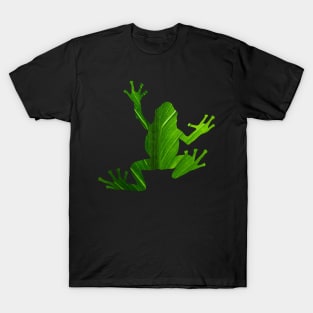 Frog Silhouette Natural Pattern T-Shirt